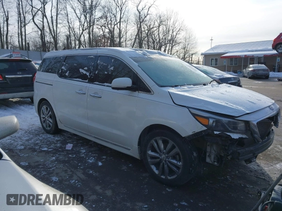 2018 Kia Sedona SX-L with VIN KNDME5C13J6394046, listed as a IAAI auction lot 41376967 with 178,447 mi miles. Bid and sale history available at carsss.com. Image 14.