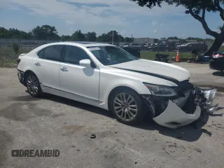 2013 Lexus LS 460 with VIN JTHBL5EF7D5113980, listed as a Copart auction lot 58400355 with 74,268 mi miles and Salvage title. Bid and sale history available at DreamBid. Image 4.