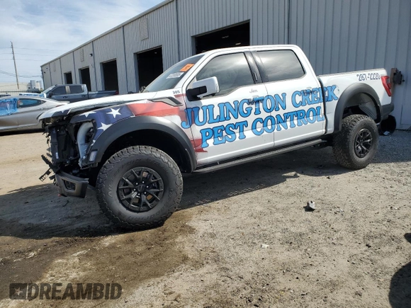 2023 Ford F-150 Raptor with VIN 1FTFW1RJ4PFC98974, listed as a Copart auction lot 47208565 with Not Provided miles and Salvage Title. Bid and sale history available at DreamBid. Image 1.