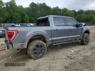 2022 Ford F-150 XL with VIN 1FTFW1E54NFC33872, listed as a Copart auction lot 57719805 with 56,329 mi miles and Salvage title. Bid and sale history available at DreamBid. Image 3.