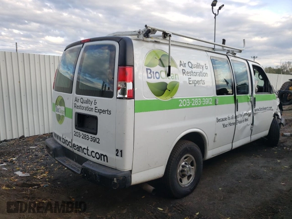2013 Chevrolet Express Cargo z VIN 1GCZGTCG2D1192230, wystawiony jako Copart lot #73691204 z przebiegiem 170 078 mil mil oraz Szkoda całkowita • Salvage title. Historia ofert i sprzedaży dostępna na DreamBid. Obrazek 3.