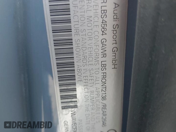2020 Audi R8 z VIN WUAVECFX5L7901778, wystawiony jako Copart lot #74736714 z przebiegiem Nie podano mil oraz Nie do naprawy • Non repairable. Historia ofert i sprzedaży dostępna na DreamBid. Obrazek 13.