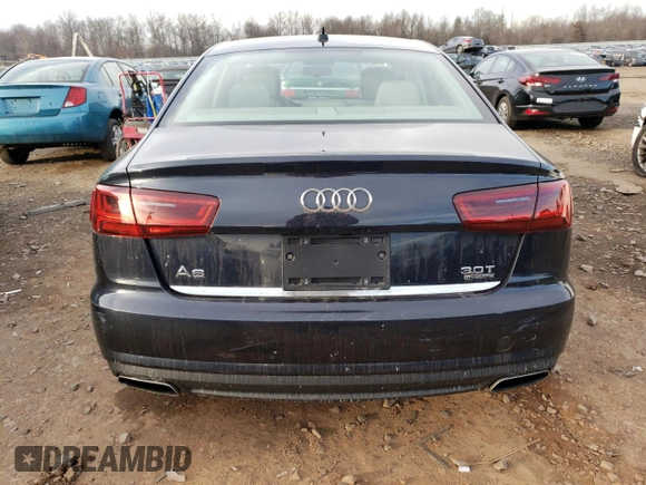2016 Audi A6 3.0T Premium Plus with VIN WAUFGAFCXGN160524, listed as a Copart auction lot 40985503 with 47,575 mi miles. Bid and sale history available at carsss.com. Image 6.