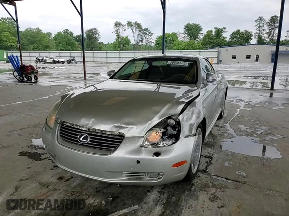 2002 Lexus SC 430 with VIN JTHFN48Y220017266, listed as a Copart auction lot 59598535 with 159,857 mi miles and Salvage title. Bid and sale history available at DreamBid. Image 13.
