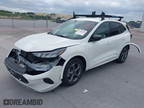 2024 Ford Escape ST-Line with VIN 1FMCU0MZ3RUA27673, listed as a IAAI auction lot 41982740 with 1,484 mi miles and . Bid and sale history available at DreamBid. Image 2.