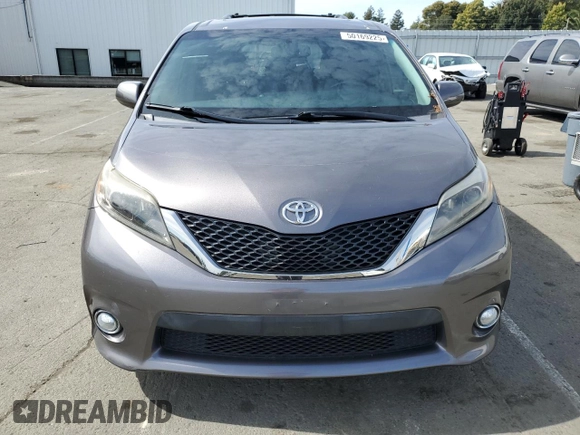 2017 Toyota Sienna SE with VIN 5TDXZ3DCXHS771231, listed as a Copart auction lot 50169225 with 81,910 mi miles and Salvage Title. Bid and sale history available at carsss.com. Image 5.