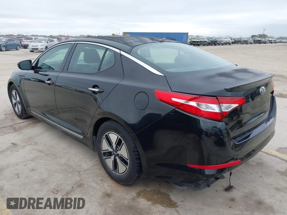 2012 Kia Optima Hybrid with VIN KNAGM4AD8C5021615, listed as a IAAI auction lot 41216697 with 119,153 mi miles. Bid and sale history available at carsss.com. Image 3.