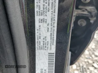 2020 Ram 1500 Rebel with VIN 1C6SRFLT5LN408810, listed as a Copart auction lot 56894725 with 49,089 mi miles and Salvage title. Bid and sale history available at DreamBid. Image 12.
