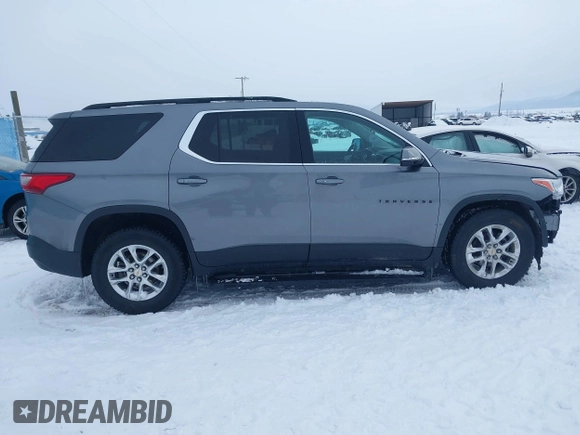 2020 Chevrolet Traverse LT Cloth with VIN 1GNEVGKW5LJ313942, listed as a IAAI auction lot 41465413 with 49,657 mi miles and . Bid and sale history available at DreamBid. Image 13.