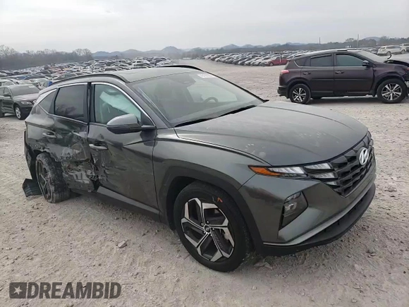 2022 Hyundai Tucson SEL with VIN 5NMJF3AE8NH059724, listed as a Copart auction lot 49106935 with 23,497 mi miles and Salvage Title. Bid and sale history available at carsss.com. Image 12.