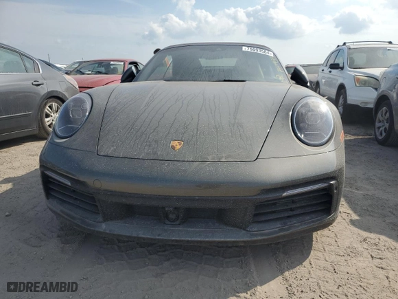 2022 Porsche 911 Carrera S with VIN WP0CB2A91NS245207, listed as a Copart auction lot 75093584 with 0 mi miles and Salvage Title. Bid and sale history available at carsss.com. Image 5.