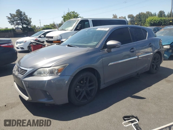 2015 Lexus CT 200h with VIN JTHKD5BH4F2221089, listed as a Copart auction lot 57681895 with 163,443 mi miles and Salvage title. Bid and sale history available at DreamBid. Image 1.