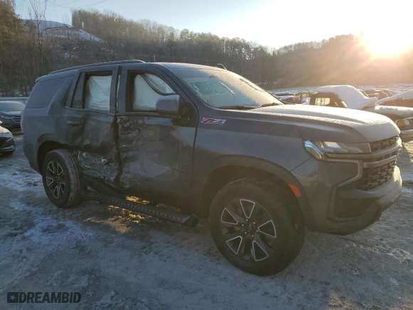 2021 Chevrolet Tahoe Z71 with VIN 1GNSKPKD9MR220340, listed as a Copart auction lot 87254004 with 0 mi miles and Salvage Title. Bid and sale history available at carsss.com. Image 4.