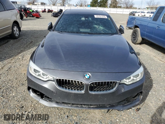 2017 BMW 4 Series 430i xDrive with VIN WBA4F9C54HG440590, listed as a Copart auction lot 45761255 with 105,551 mi miles and Salvage title. Bid and sale history available at DreamBid. Image 5.