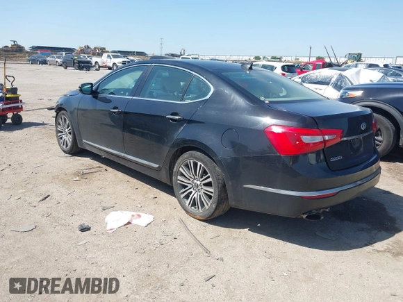 2014 Kia Cadenza Limited with VIN KNALN4D76E5140509, listed as a IAAI auction lot 42013923 with 168,680 mi miles. Bid and sale history available at carsss.com. Image 3.