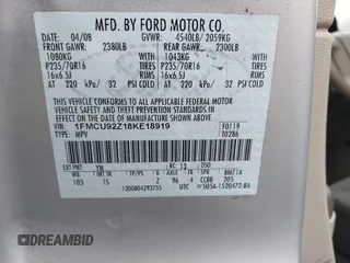 2008 Ford Escape XLS with VIN 1FMCU92Z18KE18919, listed as a IAAI auction lot 40941548 with Not provided miles and . Bid and sale history available at DreamBid. Image 9.