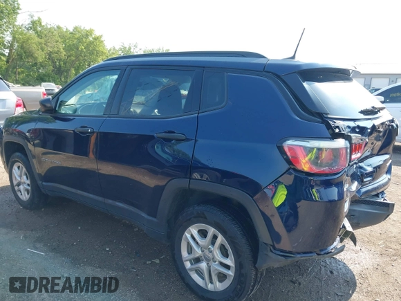 2018 Jeep Compass Sport with VIN 3C4NJDAB8JT143518, listed as a IAAI auction lot 42465162 with 183,632 mi miles and . Bid and sale history available at DreamBid. Image 6.