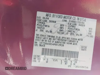 2004 Ford Ranger XL Fleet с VIN 1FTZR45E54PB12928, выставлен на аукционе IAAI как лот 42187680 с пробегом 147 437 миль миль и . История ставок и продаж доступна на DreamBid. Изображение 9.