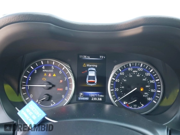 2018 Infiniti Q60 Luxe with VIN JN1EV7EK6JM341569, listed as a IAAI auction lot 41740997 with 126,711 mi miles and . Bid and sale history available at carsss.com. Image 7.