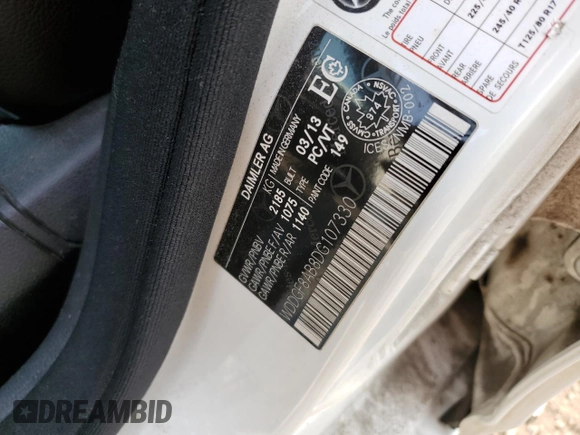 2013 Mercedes-Benz C 300 Sport с VIN WDDGF8AB8DG107330, выставлен на аукционе Copart как лот 58157995 с пробегом 102 332 миль миль и Списание • Salvage title. История ставок и продаж доступна на DreamBid. Изображение 13.