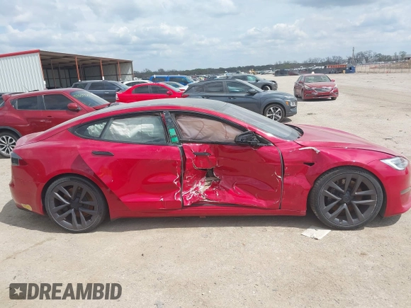 2022 Tesla Model S with VIN 5YJSA1E58NF463643, listed as a IAAI auction lot 41861483 with Not Provided miles and . Bid and sale history available at DreamBid. Image 12.
