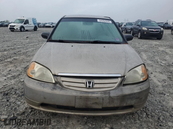 2001 Honda Civic LX with VIN 1HGES16511L031025, listed as a Copart auction lot 54262935 with 194,123 mi miles and Clean Title. Bid and sale history available at carsss.com. Image 5.