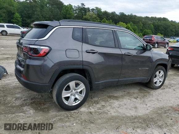 2022 Jeep Compass Latitude с VIN 3C4NJDBB8NT126707, выставлен на аукционе Copart как лот 59792595 с пробегом 61 636 миль миль и Списание • Salvage title. История ставок и продаж доступна на DreamBid. Изображение 3.