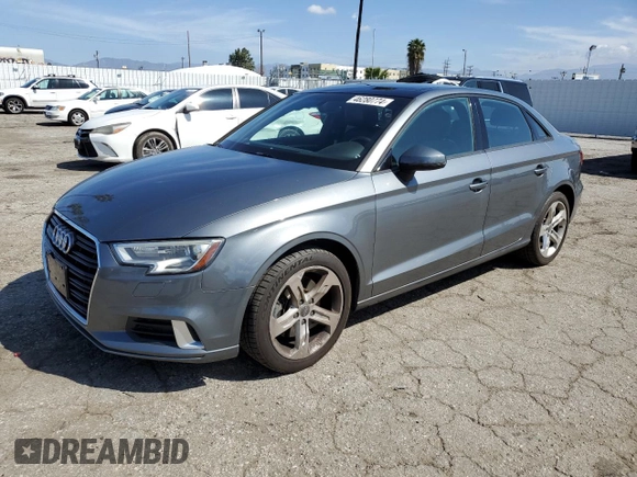 2017 Audi A3 Sedan Premium with VIN WAUAUGFF6H1038767, listed as a Copart auction lot 46280774 with 49,791 mi miles. Bid and sale history available at carsss.com. Image 1.