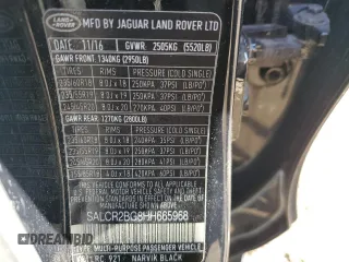 2017 Land Rover Discovery Sport HSE z VIN SALCR2BG8HH665968, wystawiony jako Copart lot #50236485 z przebiegiem 94 323 mil mil oraz Szkoda całkowita • Salvage title. Historia ofert i sprzedaży dostępna na DreamBid. Obrazek 13.