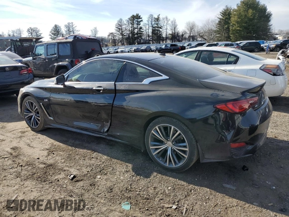 2017 Infiniti Q60 Premium with VIN JN1EV7EL6HM551267, listed as a Copart auction lot 46434555 with 45,072 mi miles and Salvage title. Bid and sale history available at DreamBid. Image 2.