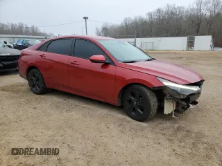2021 Hyundai Elantra SEL with VIN KMHLM4AG2MU066130, listed as a Copart auction lot 49107105 with 75,438 mi miles and Salvage Title. Bid and sale history available at carsss.com. Image 4.