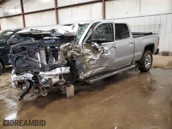 2019 GMC Sierra 2500HD Denali with VIN 1GT12SEY1KF202113, listed as a Copart auction lot 46548095 with 0 mi miles and Salvage Title. Bid and sale history available at carsss.com. Image 1.