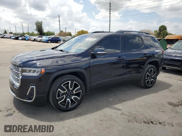 2021 GMC Acadia SLE with VIN 1GKKNKLA2MZ139157, listed as a Copart auction lot 53075385 with 73,025 mi miles and Clean Title. Bid and sale history available at carsss.com. Image 1.