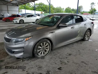 2018 Kia Optima EX with VIN 5XXGU4L38JG243149, listed as a Copart auction lot 59154555 with 154,589 mi miles and Salvage title. Bid and sale history available at DreamBid. Image 1.