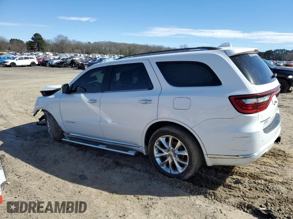 2019 Dodge Durango Citadel with VIN 1C4SDHET4KC806357, listed as a Copart auction lot 47949315 with 124,531 mi miles and Salvage Title. Bid and sale history available at DreamBid. Image 2.