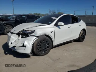 2022 Tesla Model Y Long Range with VIN 7SAYGAEE6NF506405, listed as a Copart auction lot 50392655 with 36,866 mi miles and Salvage Title. Bid and sale history available at DreamBid. Image 1.