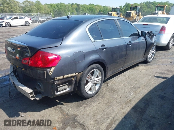 2011 Infiniti G25 Journey with VIN JN1DV6AP7BM831186, listed as a IAAI auction lot 42076873 with 288,346 mi miles. Bid and sale history available at carsss.com. Image 4.