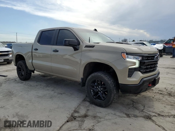 2023 Chevrolet Silverado 1500 LT Trail Boss with VIN 3GCUDFE88PG115832, listed as a Copart auction lot 48761895 with 57,479 mi miles and Salvage Title. Bid and sale history available at DreamBid. Image 4.
