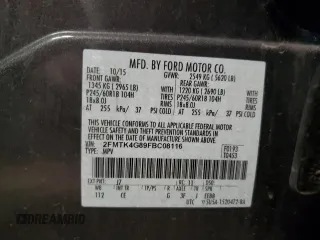 2015 Ford Edge SE with VIN 2FMTK4G89FBC08116, listed as a Copart auction lot 83966374 with 159,577 mi miles and Salvage title. Bid and sale history available at DreamBid. Image 13.