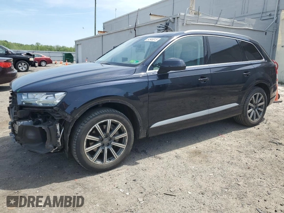 2017 Audi Q7 Premium Plus with VIN WA1LAAF7XHD033350, listed as a Copart auction lot 54946615 with 136,934 mi miles and Salvage Title. Bid and sale history available at DreamBid. Image 1.