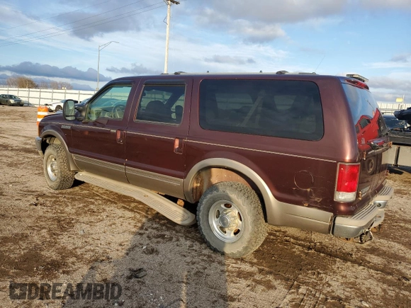 2001 Ford Excursion Limited z VIN 1FMNU42S51EA39795, wystawiony jako Copart lot #78439524 z przebiegiem 232 277 mil mil oraz Szkoda całkowita • Salvage title. Historia ofert i sprzedaży dostępna na DreamBid. Obrazek 2.