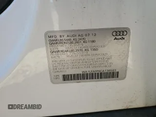 2012 Audi Q5 Premium Plus with VIN WA1LFAFP6CA136583, listed as a Copart auction lot 74075684 with Not provided miles and Salvage title. Bid and sale history available at DreamBid. Image 13.