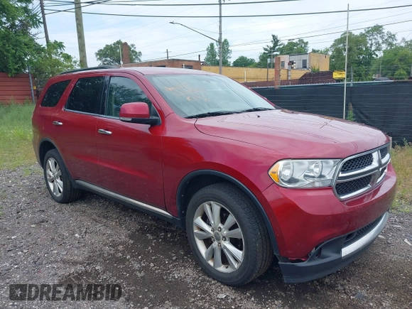 2013 Dodge Durango Crew with VIN 1C4RDJDGXDC614275, listed as a IAAI auction lot 42595022 with 171,260 mi miles and . Bid and sale history available at DreamBid. Image 1.