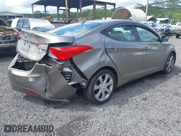 2013 Hyundai Elantra Limited with VIN 5NPDH4AE7DH419645, listed as a IAAI auction lot 41538041 with 53,935 mi miles and . Bid and sale history available at DreamBid. Image 4.