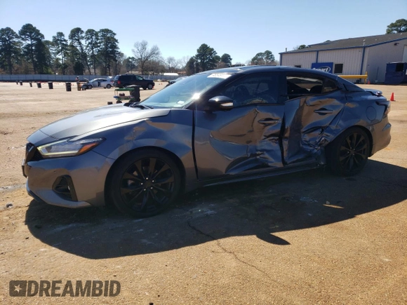 2020 Nissan Maxima SR z VIN 1N4AA6EV7LC379595, wystawiony jako Copart lot #46549435 z przebiegiem 67 215 mil mil oraz Szkoda całkowita • Salvage title. Historia ofert i sprzedaży dostępna na DreamBid. Obrazek 1.