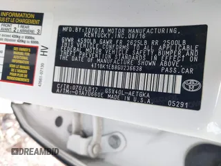 2016 Toyota Avalon Limited with VIN 4T1BK1EB8GU236638, listed as a IAAI auction lot 41846718 with 111,887 mi miles and . Bid and sale history available at DreamBid. Image 9.
