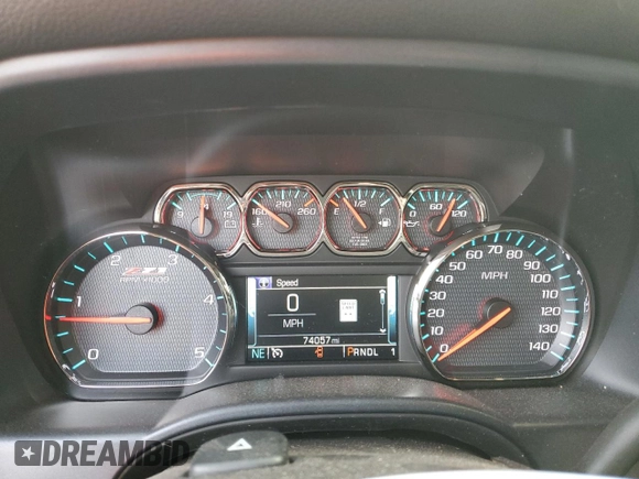 2019 Chevrolet Silverado 3500HD LTZ with VIN 1GC4KXEY1KF187901, listed as a Copart auction lot 50306325 with 74,057 mi miles and Salvage Title. Bid and sale history available at carsss.com. Image 9.