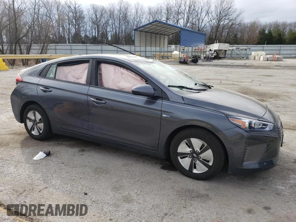 2018 Hyundai Ioniq Blue with VIN KMHC65LC3JU075425, listed as a Copart auction lot 50436785 with 176,136 mi miles and Salvage Title. Bid and sale history available at DreamBid. Image 4.