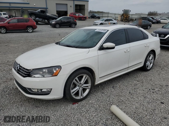 2014 Volkswagen Passat TDI SEL Premium with VIN 1VWCN7A30EC074358, listed as a Copart auction lot 51810105 with 120,430 mi miles and Salvage Title. Bid and sale history available at carsss.com. Image 1.