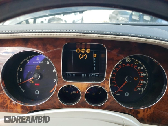 2008 Bentley Flying Spur with VIN SCBBR93W48C054384, listed as a Copart auction lot 79946844 with 43,759 mi miles and Salvage Title. Bid and sale history available at DreamBid. Image 9.